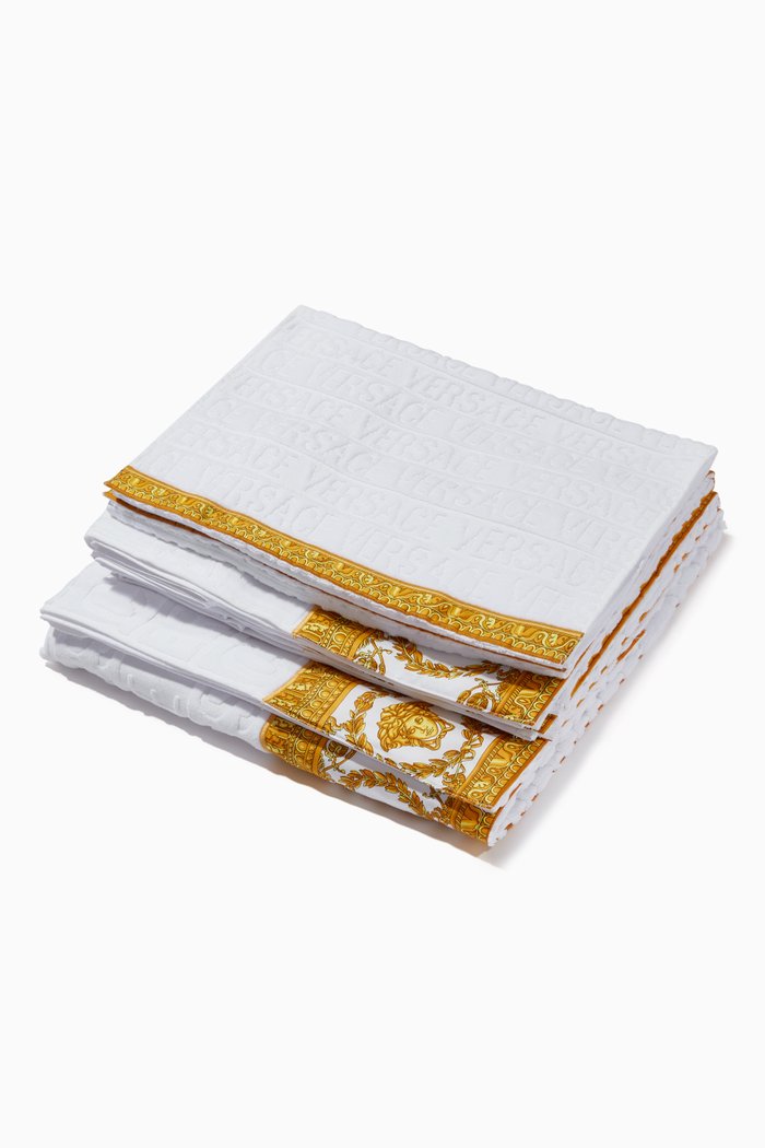

I ♡ Baroque Towels, Set of 5, White