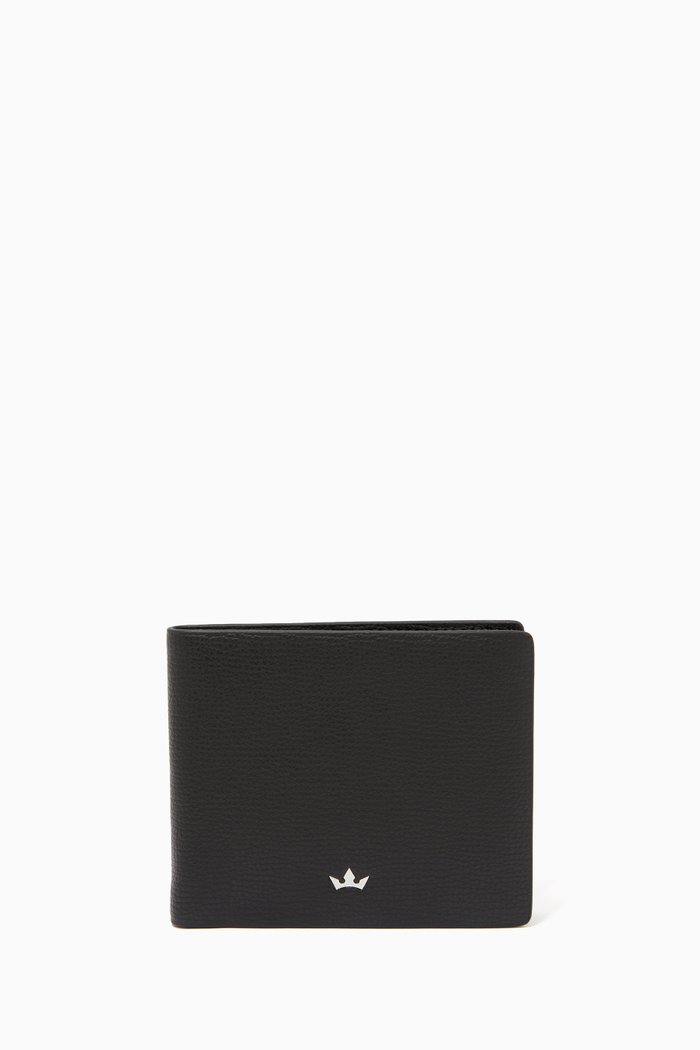 

Trophy 8CC Bi-Fold Leather Wallet, Black