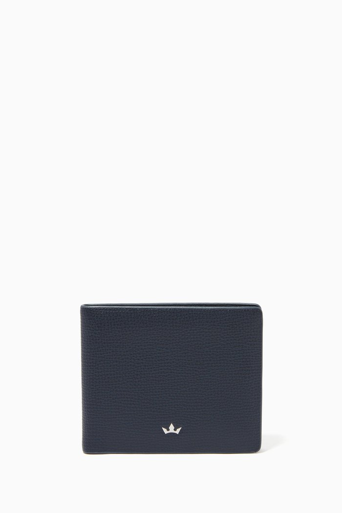 

Trophy 8CC Bi-Fold Leather Wallet, Blue