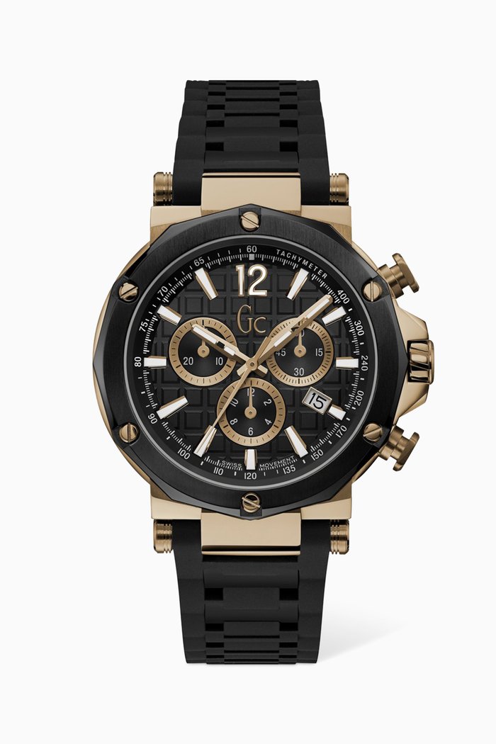 Spirit Chronograph Silicone Watch, Black