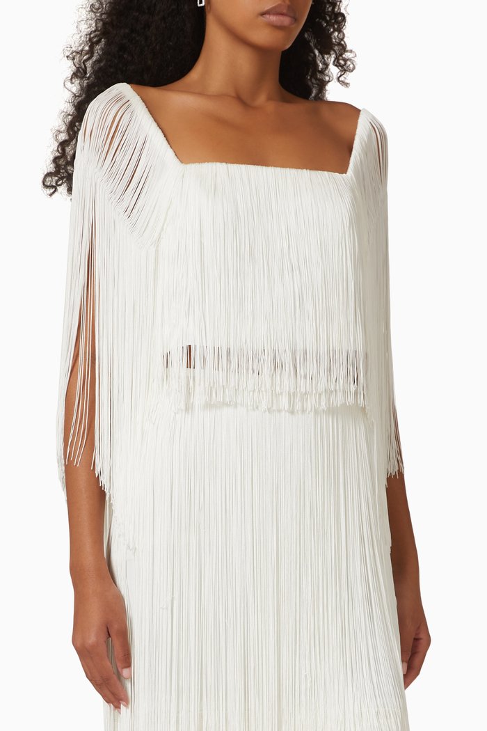 

Delta Fringed Top, White
