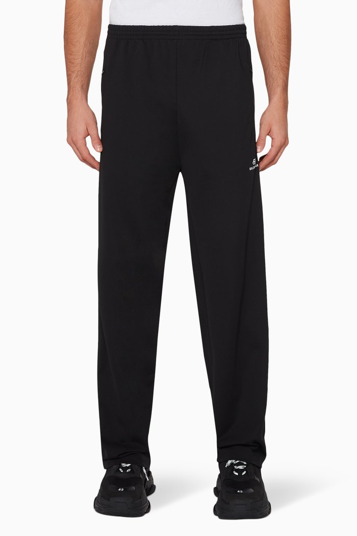 

Stretch Technical Jersey Track Pants, Black