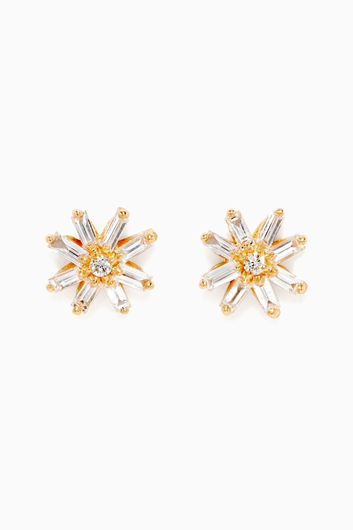 

Fireworks Starburst Diamond Earrings, Yellow