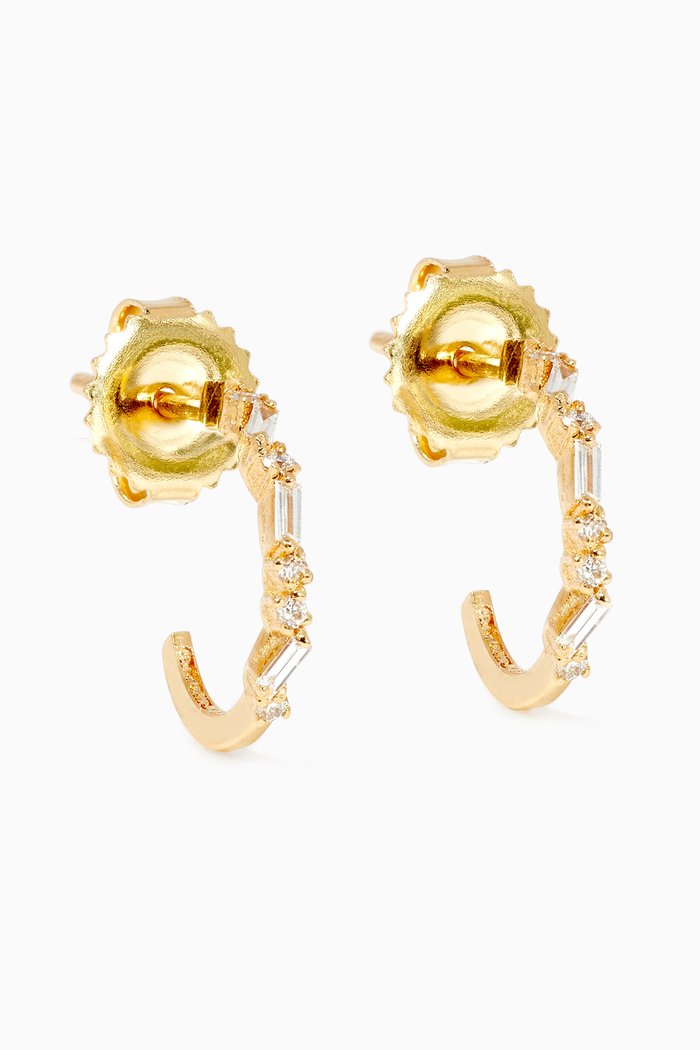

Fireworks Diamond Hoop Earrings, Yellow