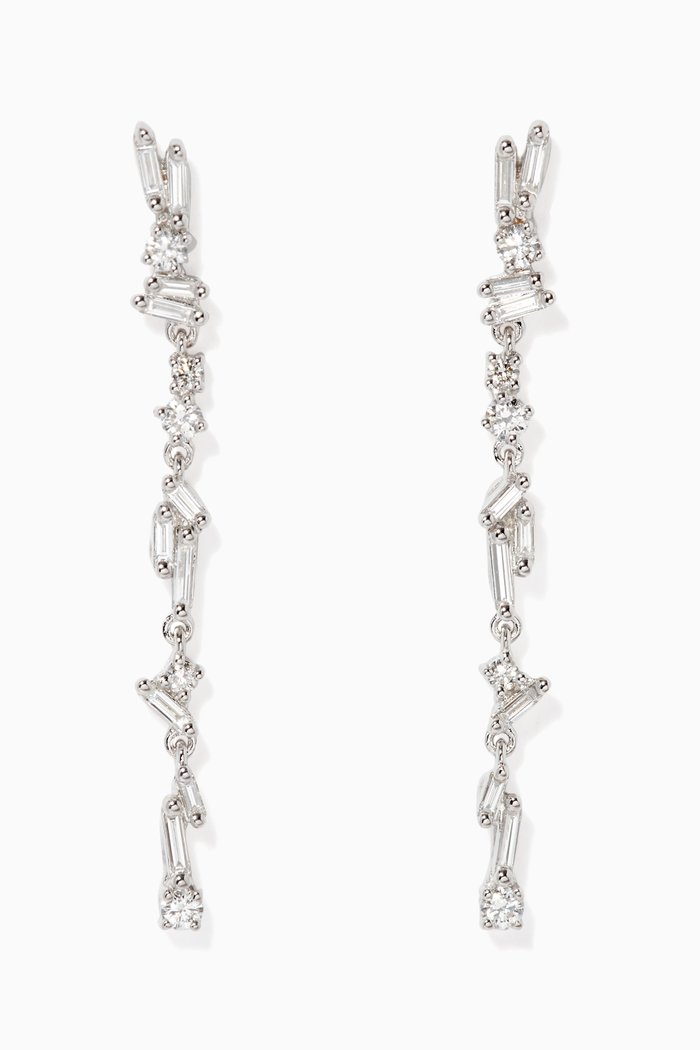 

Fireworks Cascade Diamond Drop Earrings, Silver