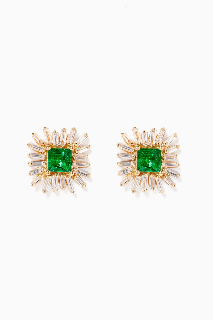 

Fireworks Flower Stud Earrings, Yellow