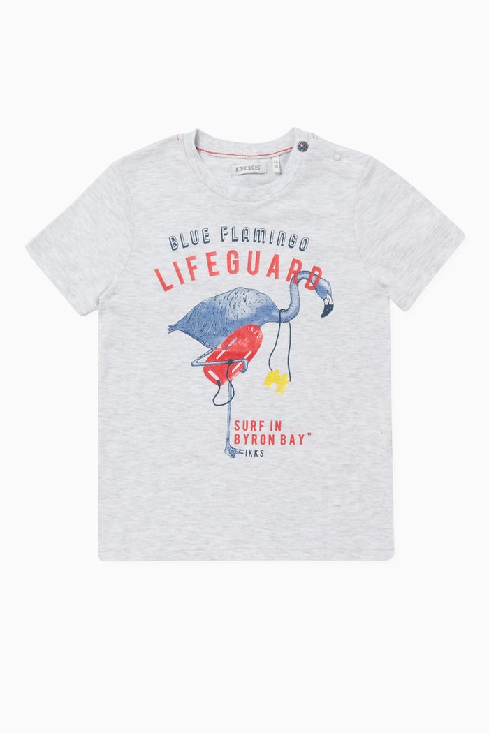 

Flamingo Graphic T-Shirt, Grey