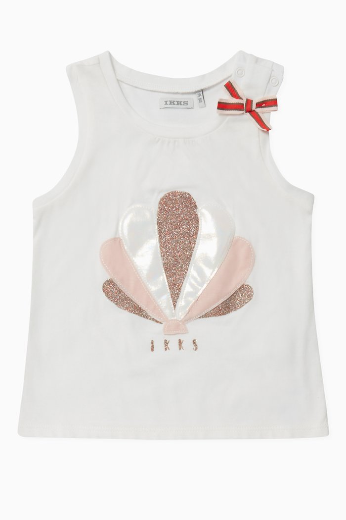 

Round Neck Vest Top, White