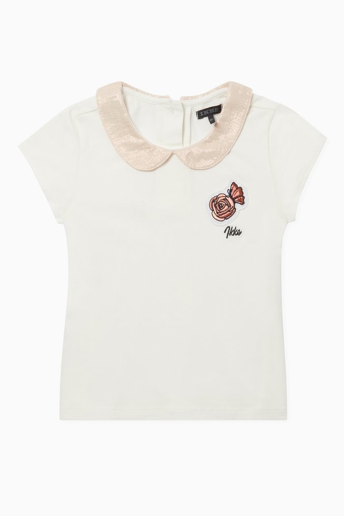 

Peter Pan Collar T-Shirt, White
