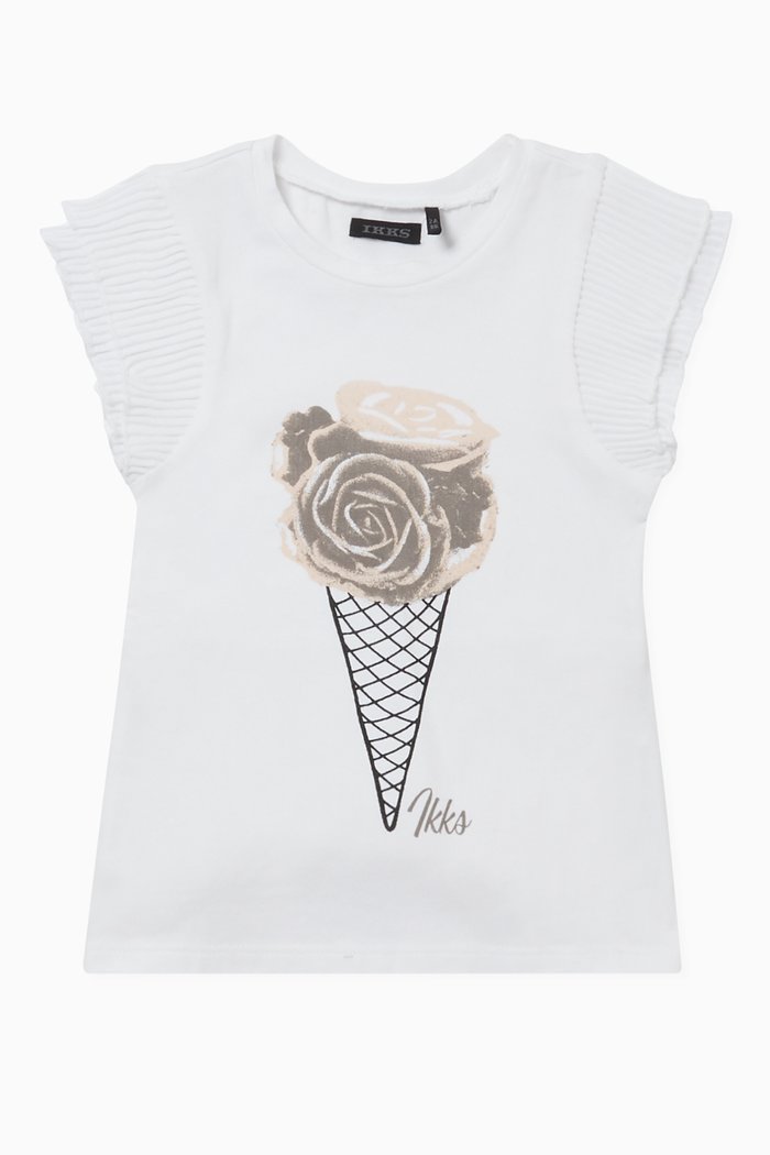 Ice-Cream Print T-Shirt, White