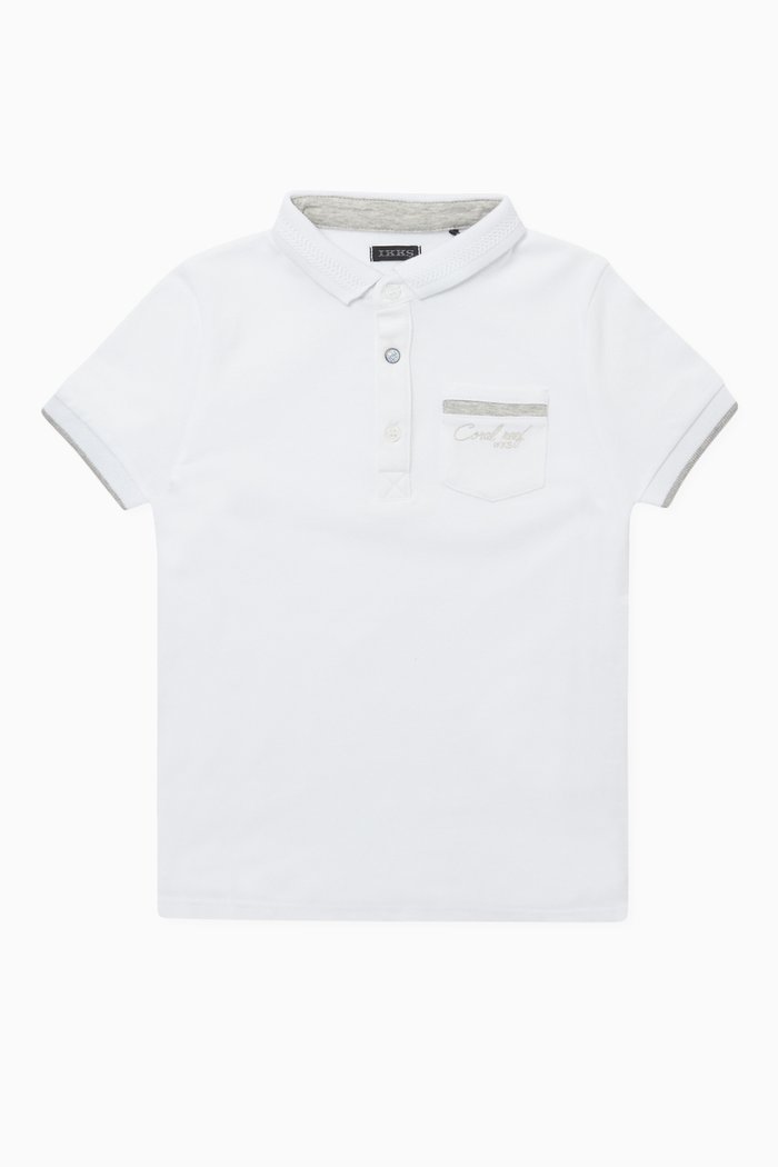 

Panel Pocket Polo Tee, White