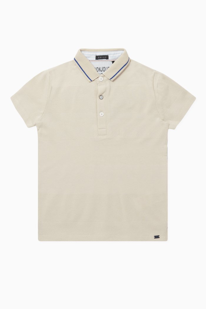 

Embroidered Back Polo Shirt, Neutral
