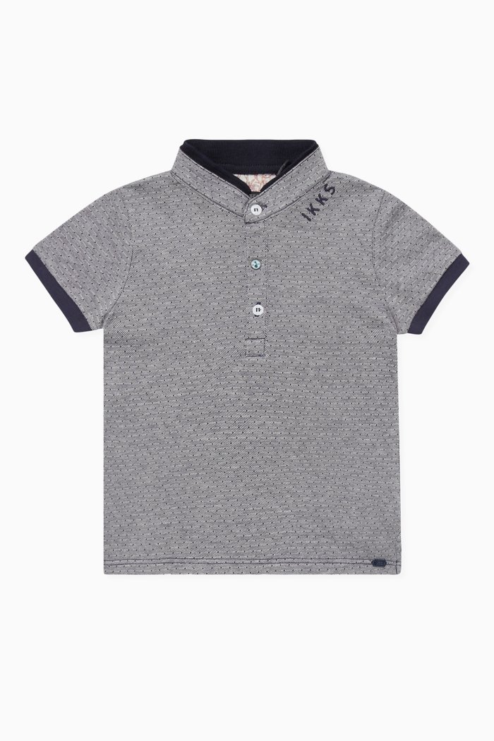 

Dot Print Short Sleeve Tee, Blue
