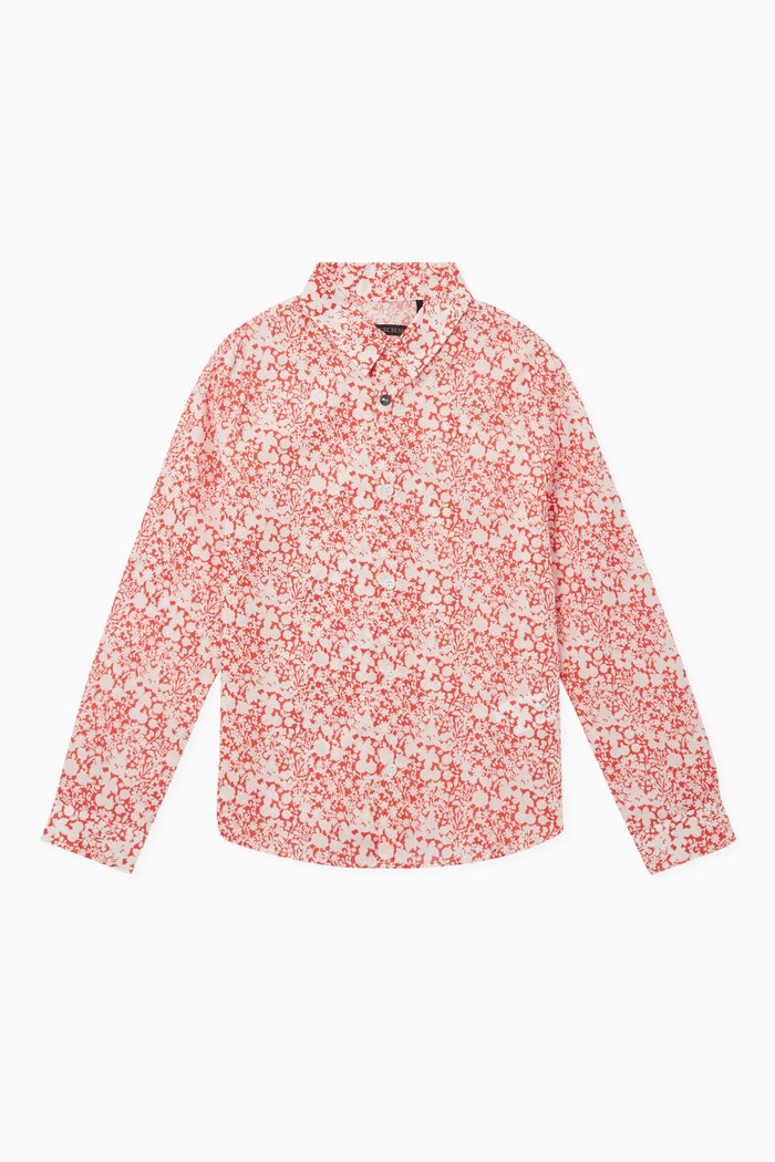 

Floral Print Shirt, White