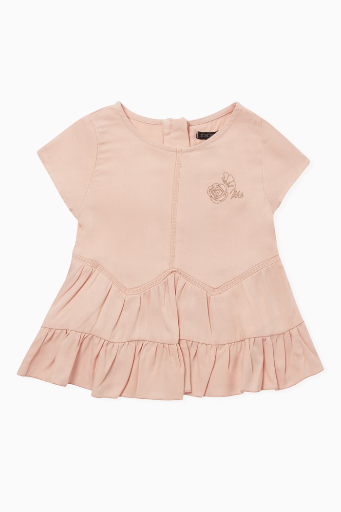 

Rose Butterfly Logo Embroidery Top, Neutral