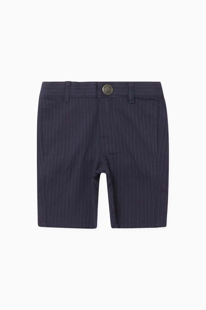 

Striped Bermuda Shorts, Blue