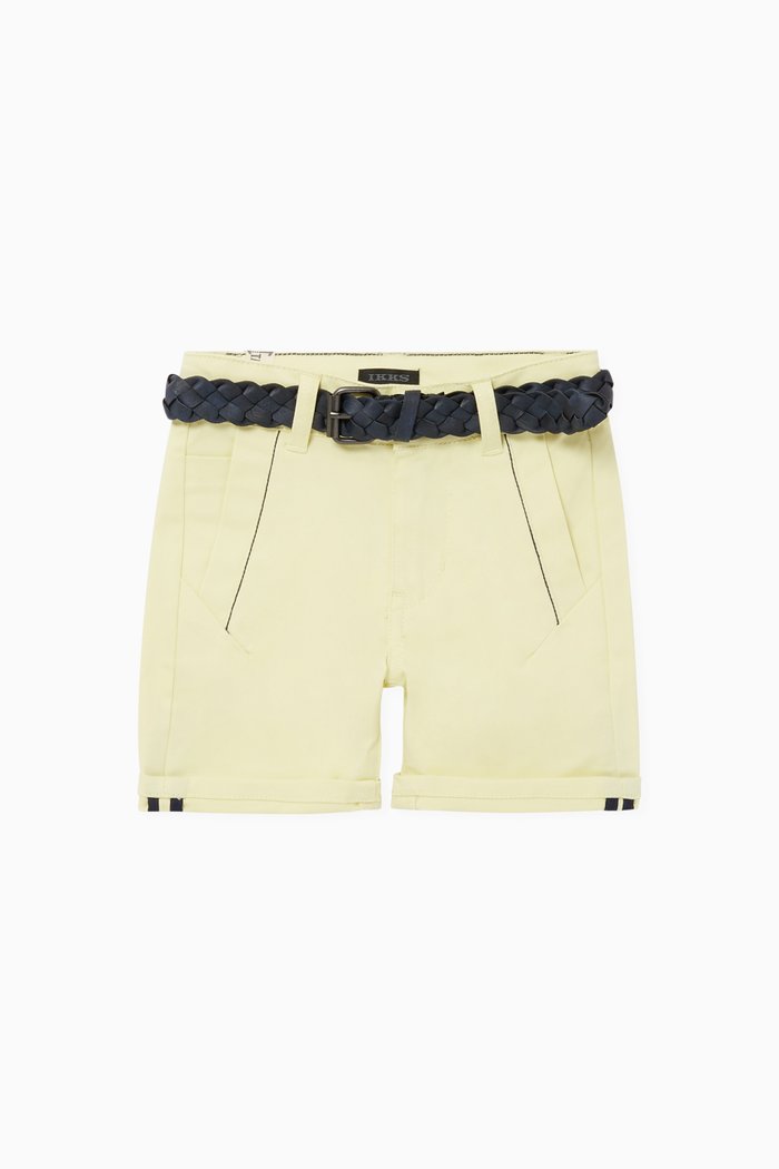 

Contrast Stitch Bermuda Shorts, Yellow