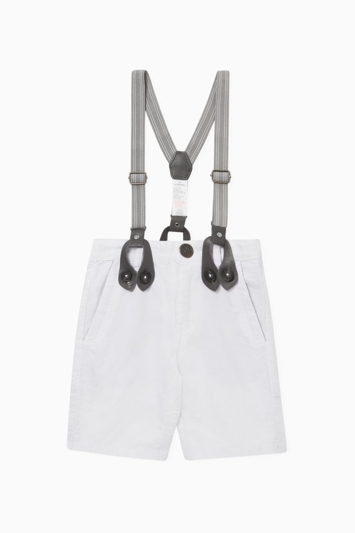 

Denim Bermuda Shorts, White