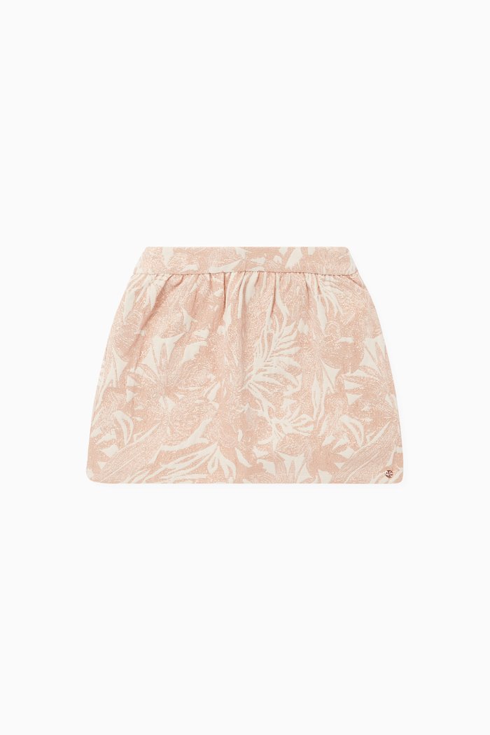 

Crab Print Fleece Skirt, White