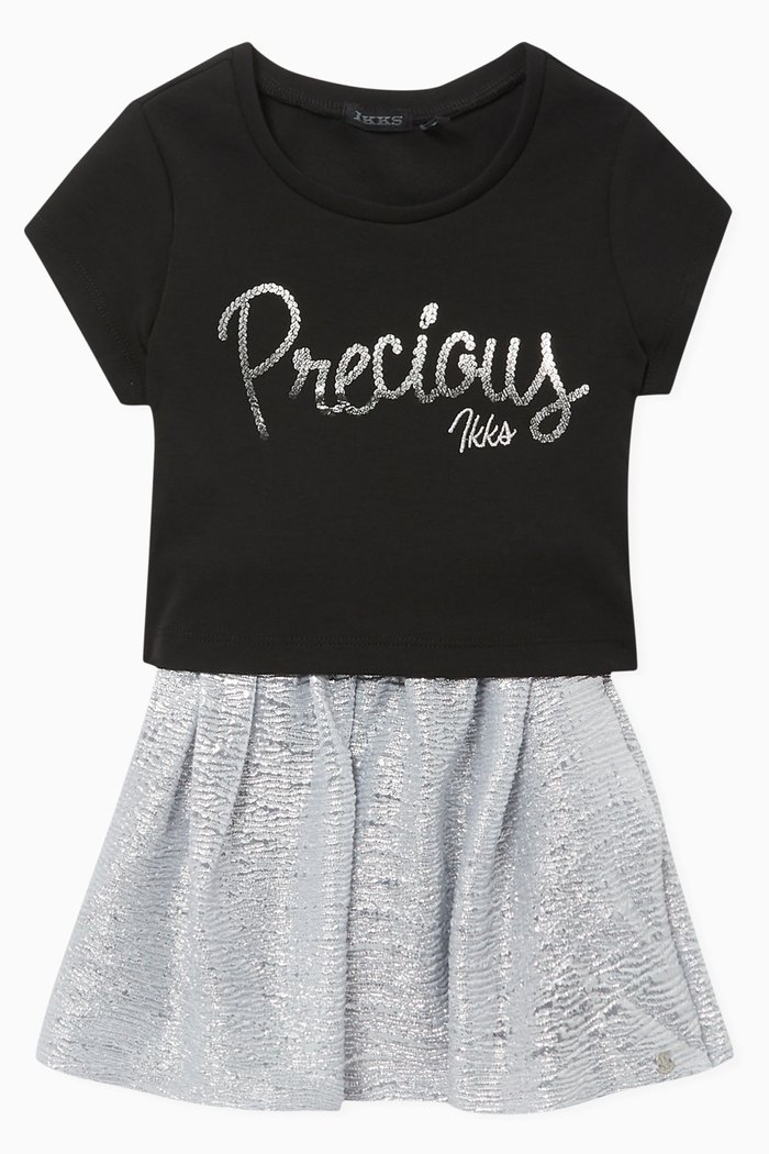 

Graphic Dress Set, Black