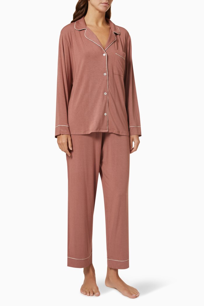 

Gisele Long Pyjama Set, Brown