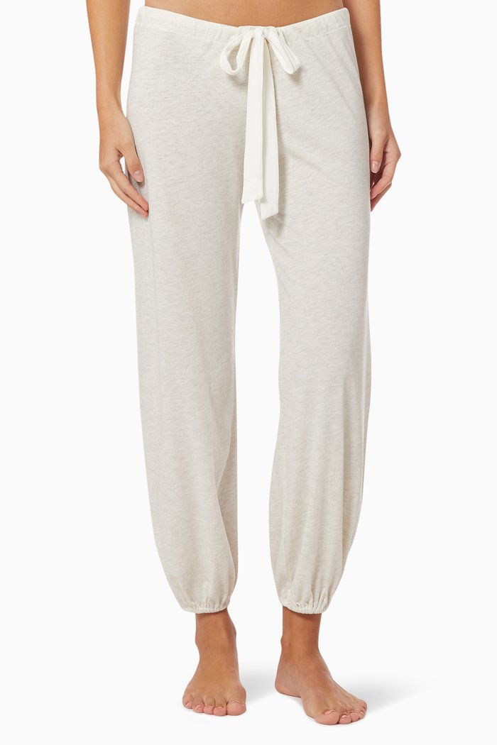 Heather Cropped Pants, Neutral