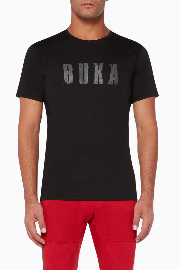 Logo Print T-Shirt, Black