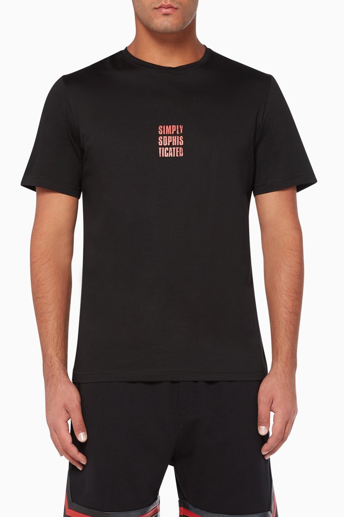 

SS Printed T-Shirt, Black