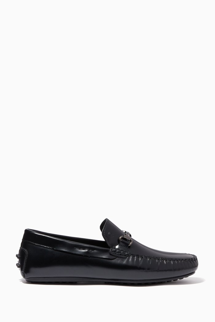 

Bold Leather Moccasins, Black