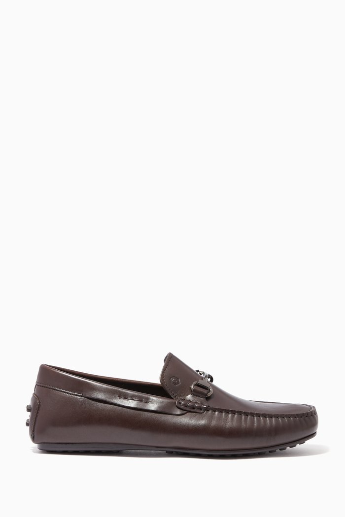 

Bold Leather Moccasins, Brown