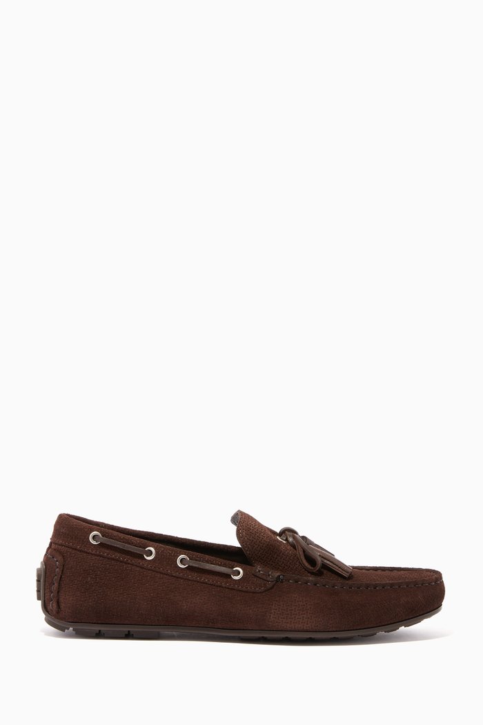 

Prominence Suede Tassel Moccasins, Brown