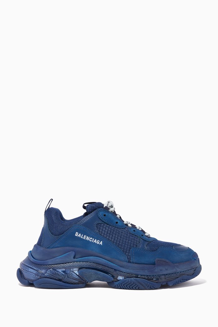 

Triple S Clear Sole Sneakers, Blue
