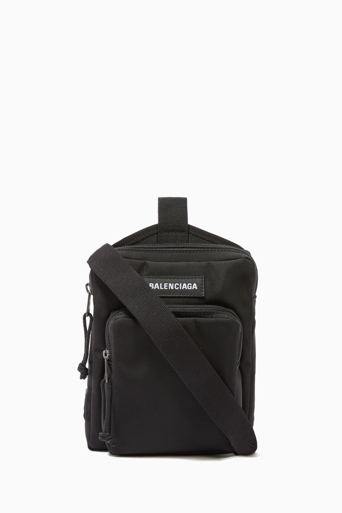

Explorer Nylon Crossbody Messenger Bag, Black