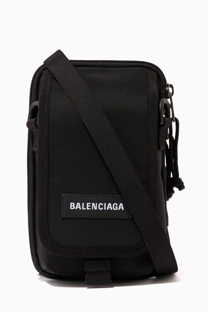 

Explorer Nylon Crossbody Pouch Bag, Black
