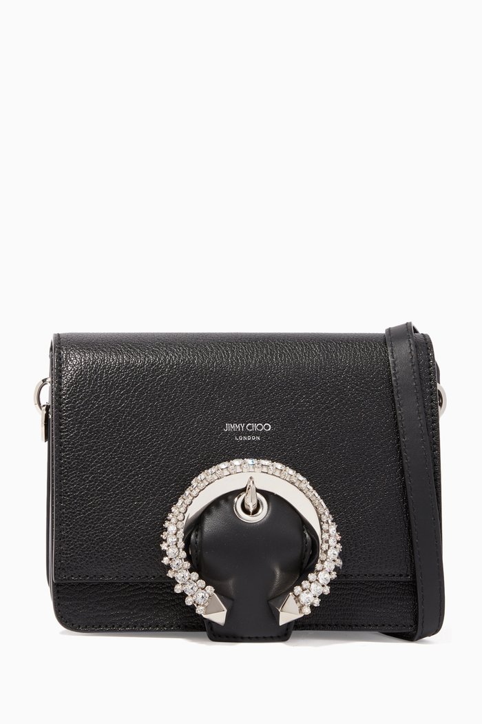

Madeline S Goat Calf Leather Shoulder Bag, Black