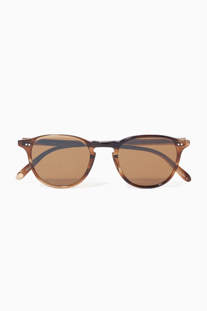 

Hampton 46 Acetate Round-Frame Sunglasses, Brown