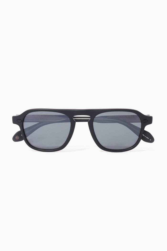 Grayson 50 Acetate Aviator Sunglasses, Black