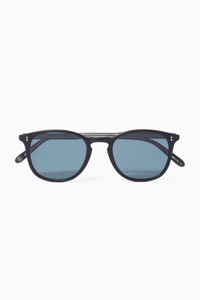 

Matte Crystal Kinney 49 Acetate Sunglasses, Black