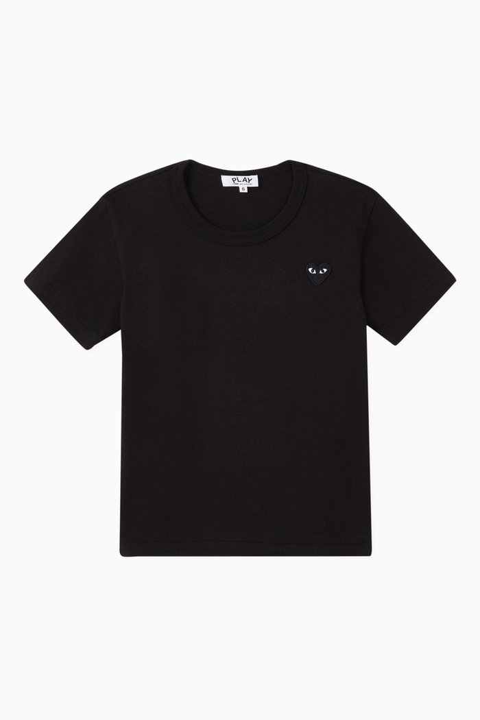 

Logo Appliqué Cotton T-Shirt, Black