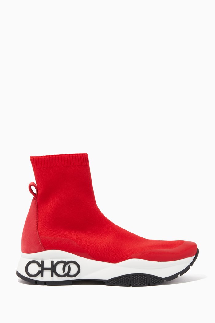 

Raine Sock F Stretch-Knit Sneakers, Red