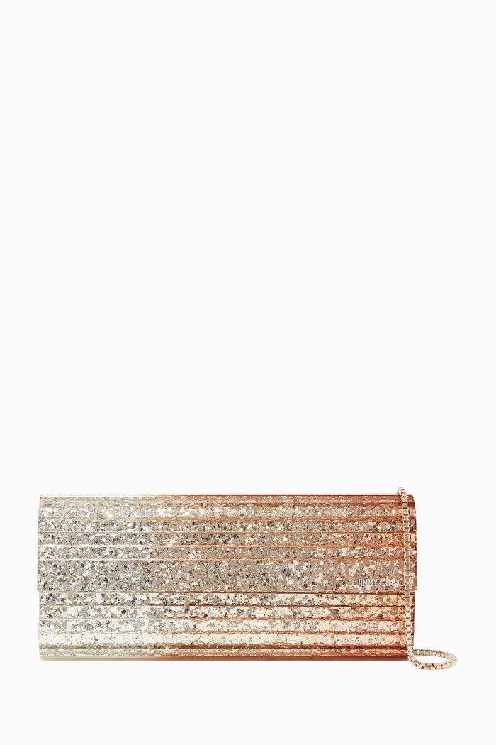 

Sweetie Dégradé Glitter Acrylic Clutch Bag, Gold