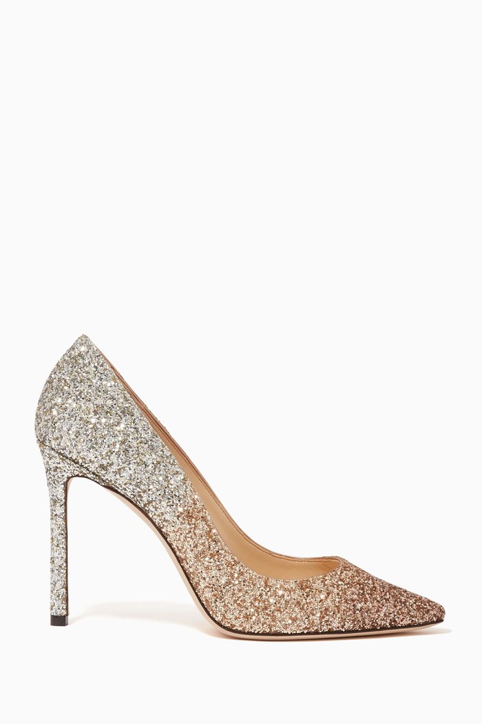 

Romy 100 Dégradé Glitter Pumps, Gold
