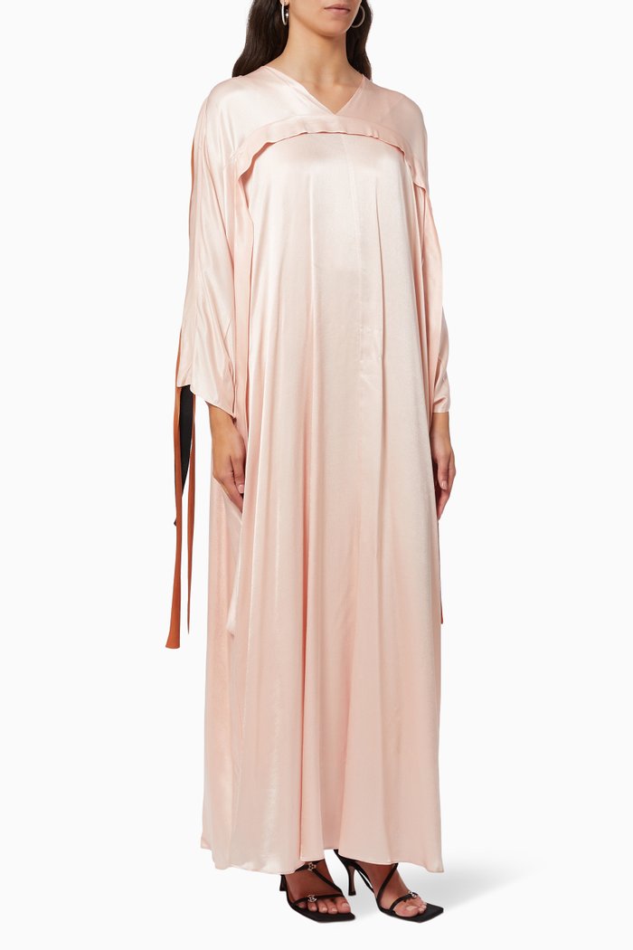 

Grosgrain Dress in Satin, Pink