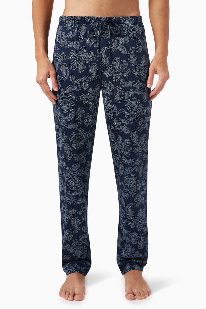 

Night & Day Lounge Pants in Interlock Cotton Knit, Multicolour