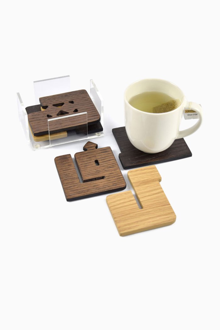 

Abjad Corporate Coasters, Set of Six, Multicolour
