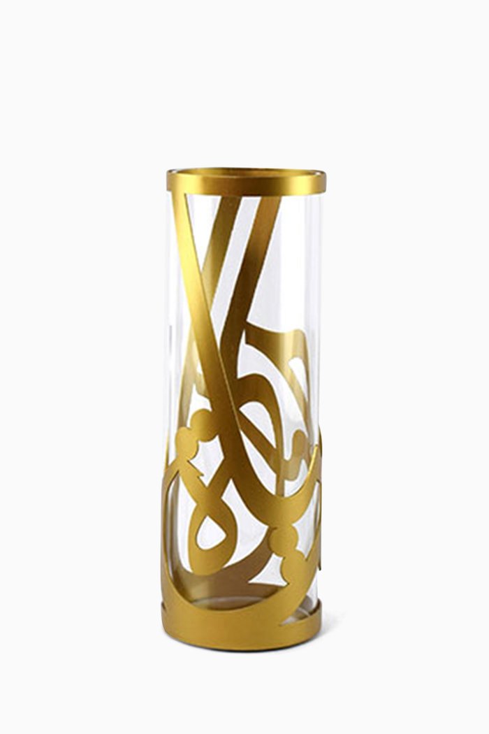 

Hayat Metal & Acrylic Vase, Gold