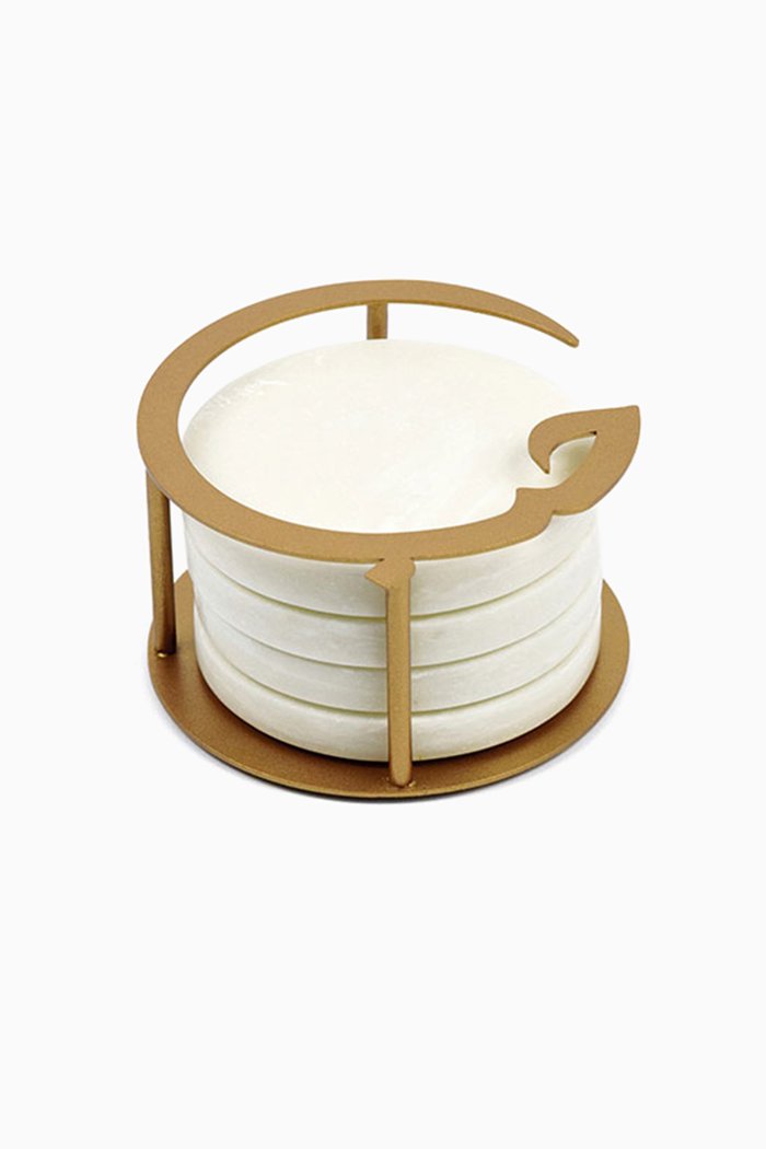 

Hob Round Coasters, Set of Four, Multicolour