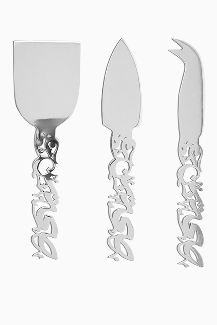 

Sahtein Cheese Knives, Silver