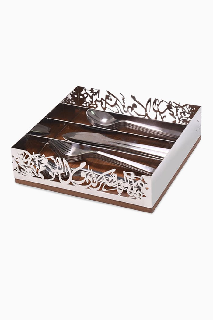 

Shokr Cutlery Holder, Silver
