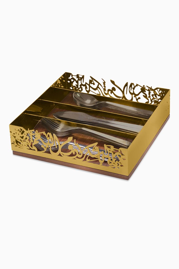 

Shokr Cutlery Holder, Gold